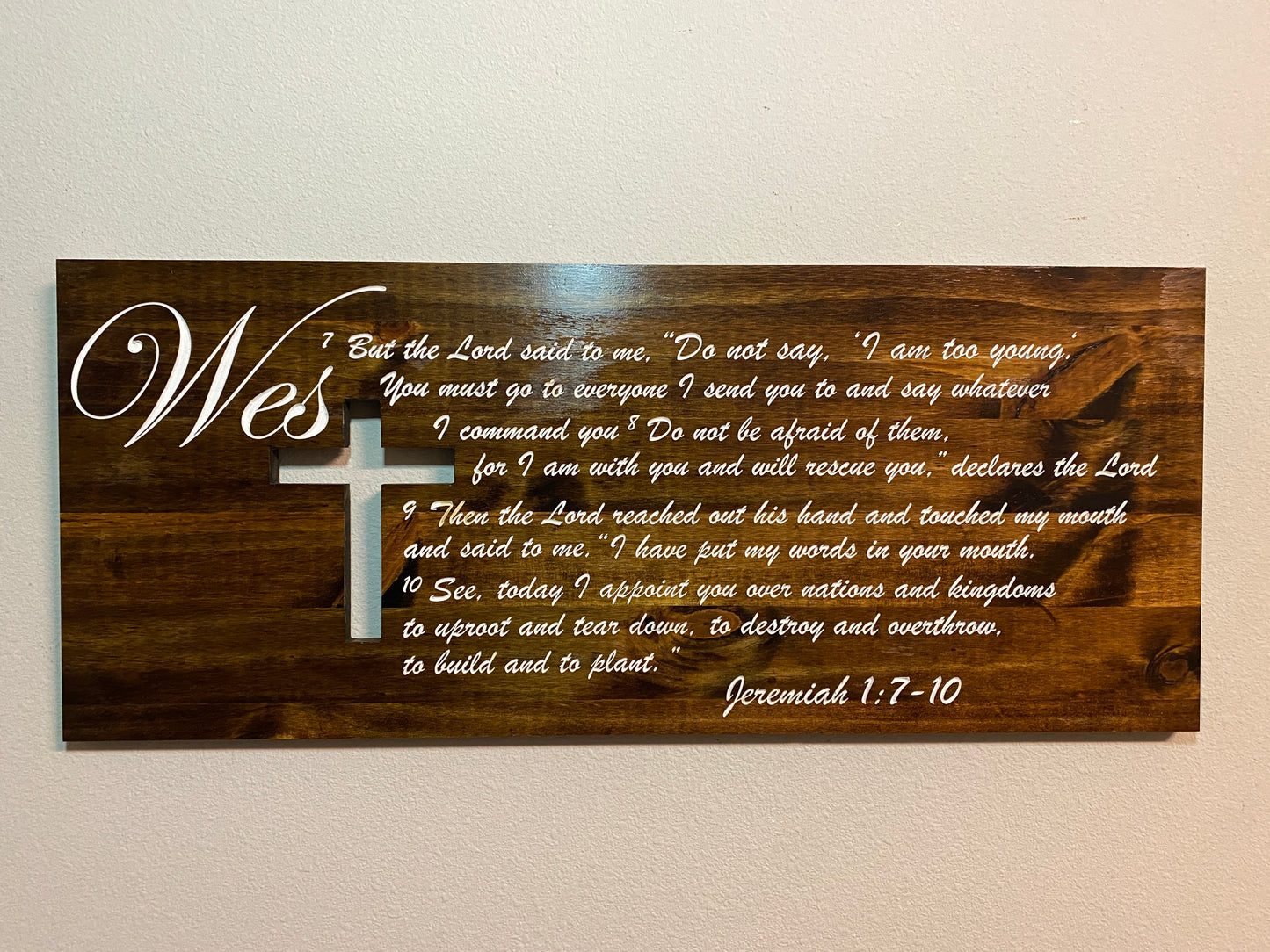 Custom Bible verse sign