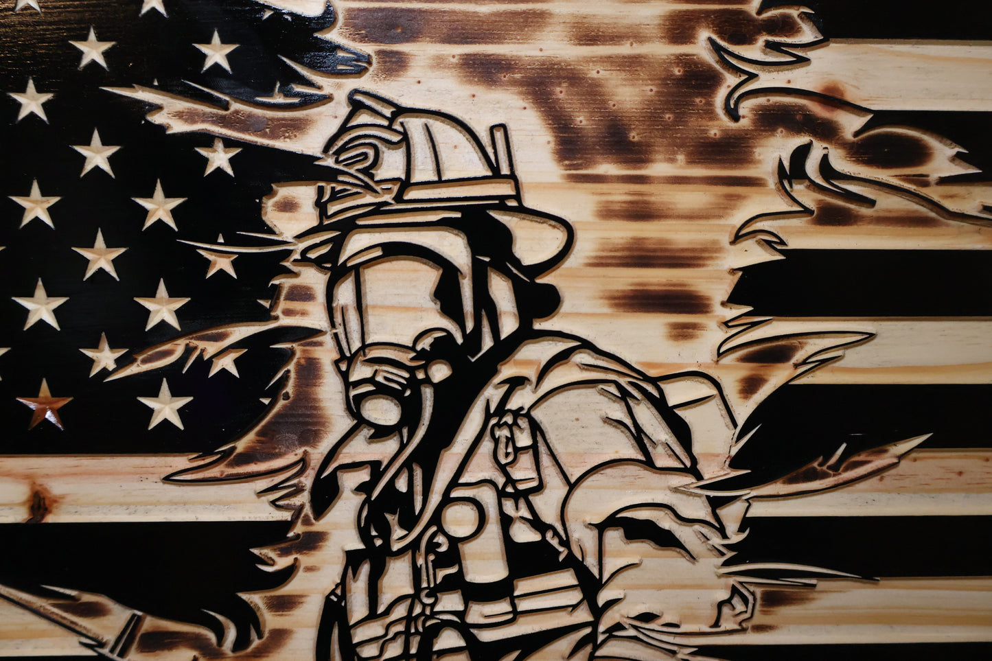 Fire fighter American Flag