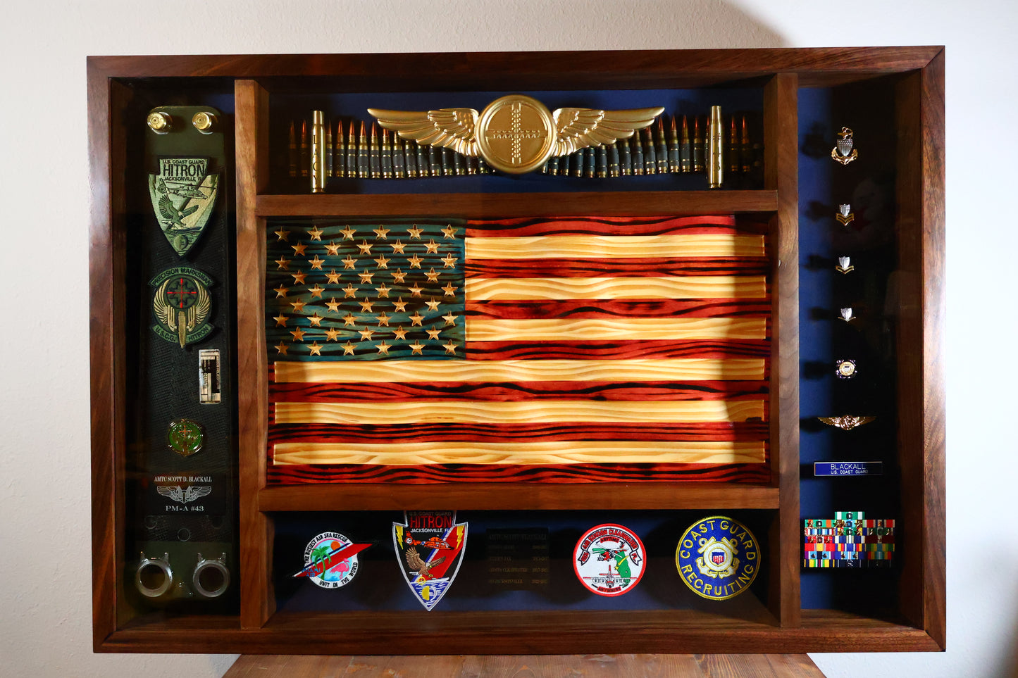 Custom designed Military shadow box