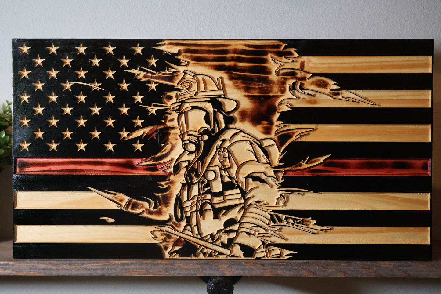 Fire fighter American Flag
